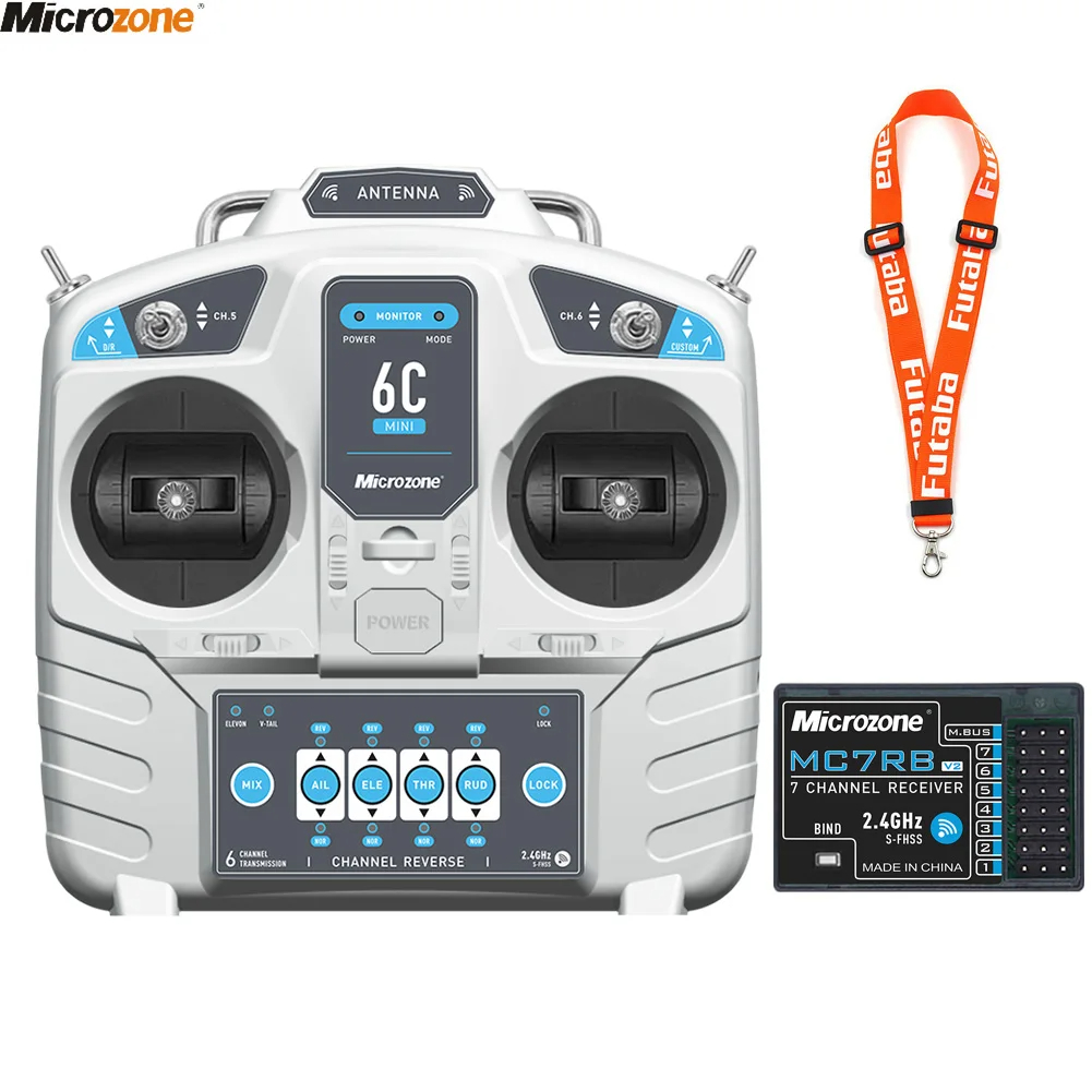 Drone Racing Receiver - MicroZone MC6C 미니 V2 컨트롤러 송신기,